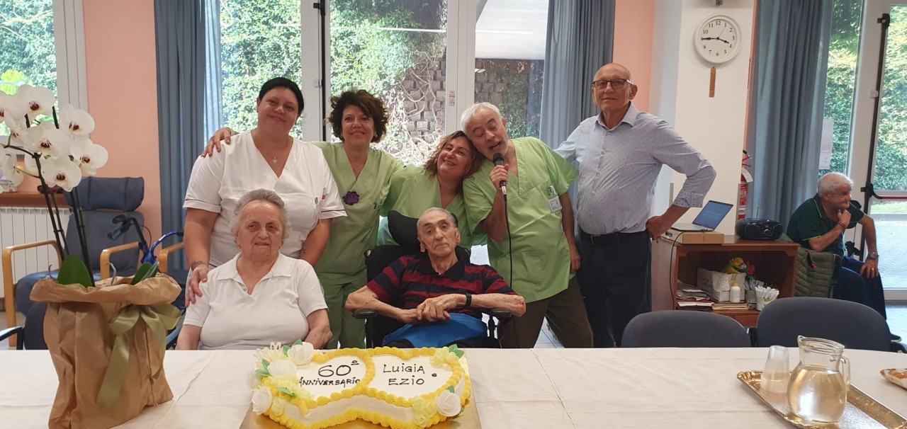 Insieme da 60 anni: nozze di diamante in Casa Famiglia per Ezio e Luigia