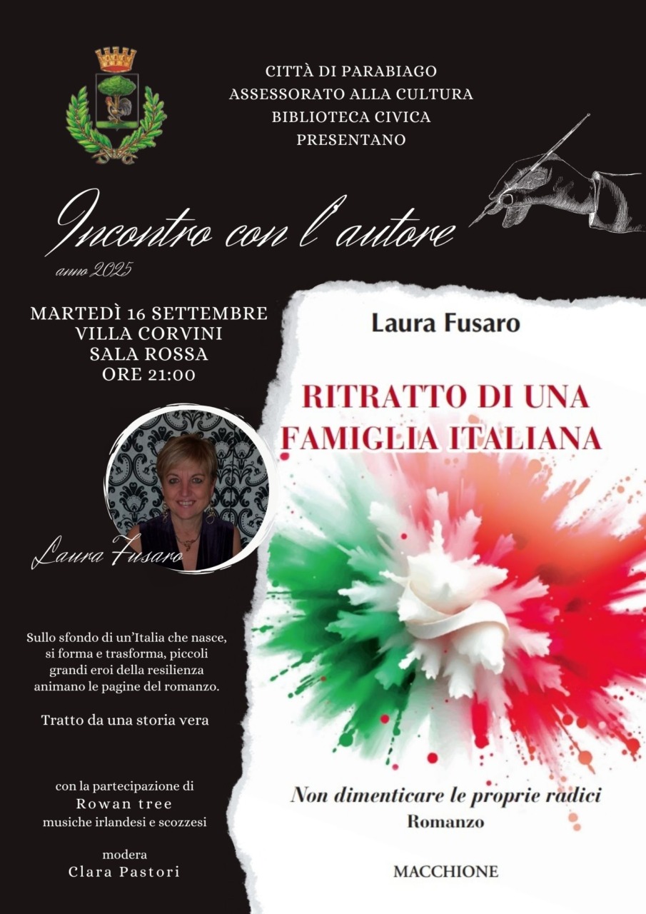 “Ritratto di una famiglia italiana”: Laura Fusaro al centro dell’incontro con l’autore in Villa Corvini