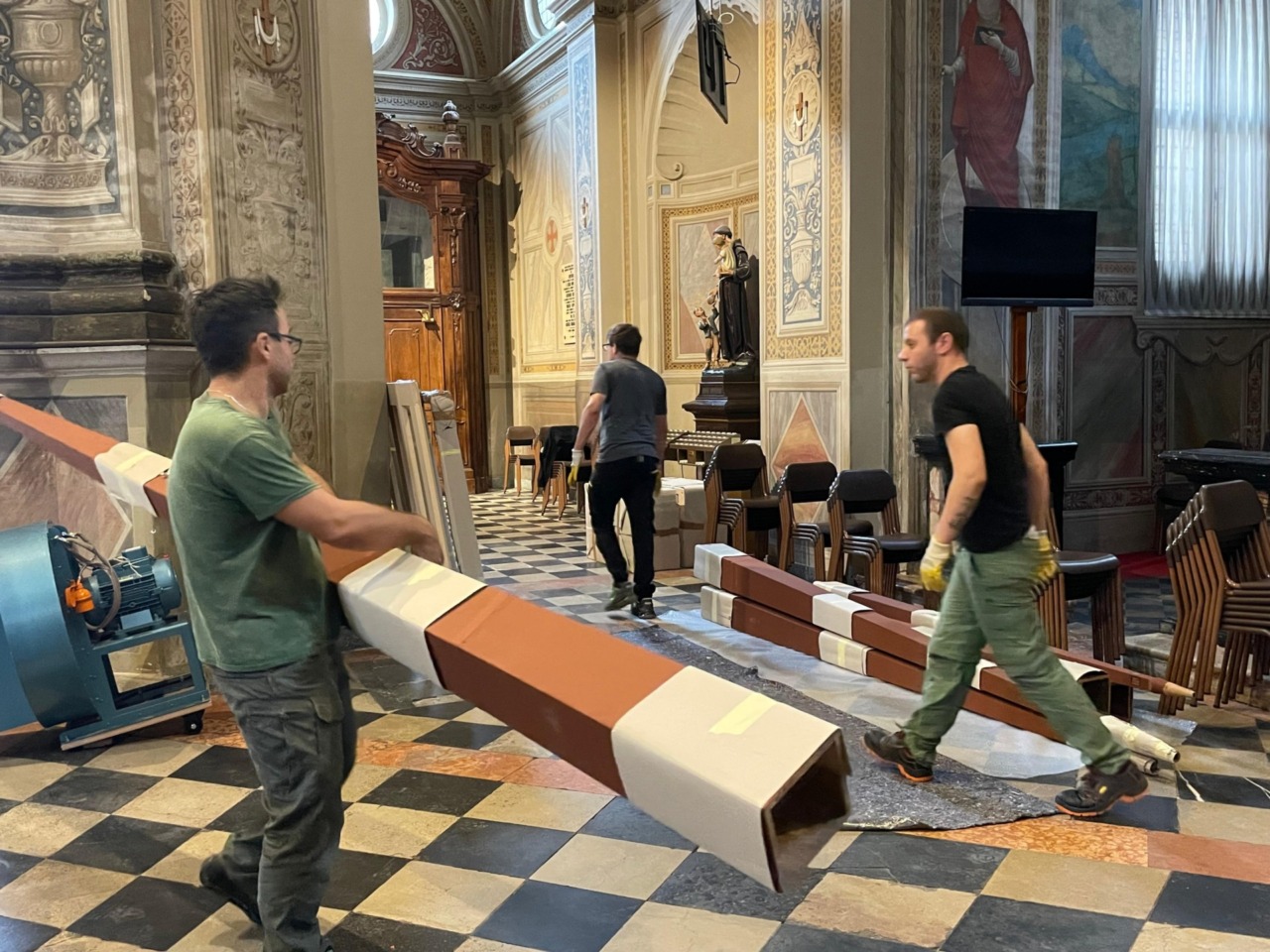 L'antico organo è tornato in basilica: via al montaggio