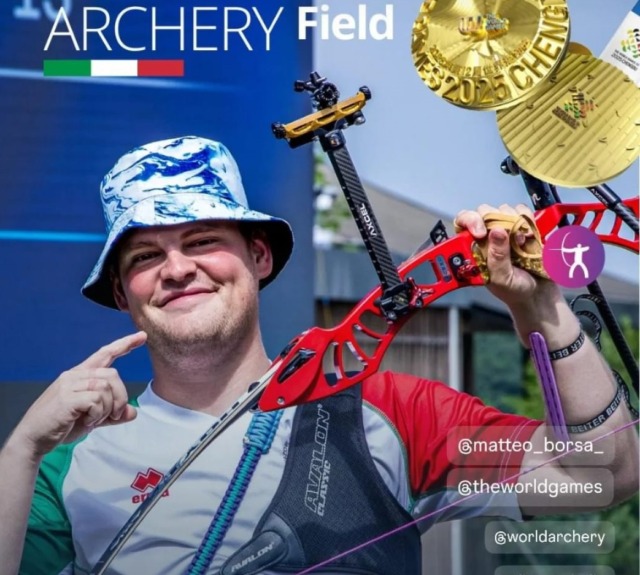 Matteo Borsani medaglia d’oro nel tiro con l’arco