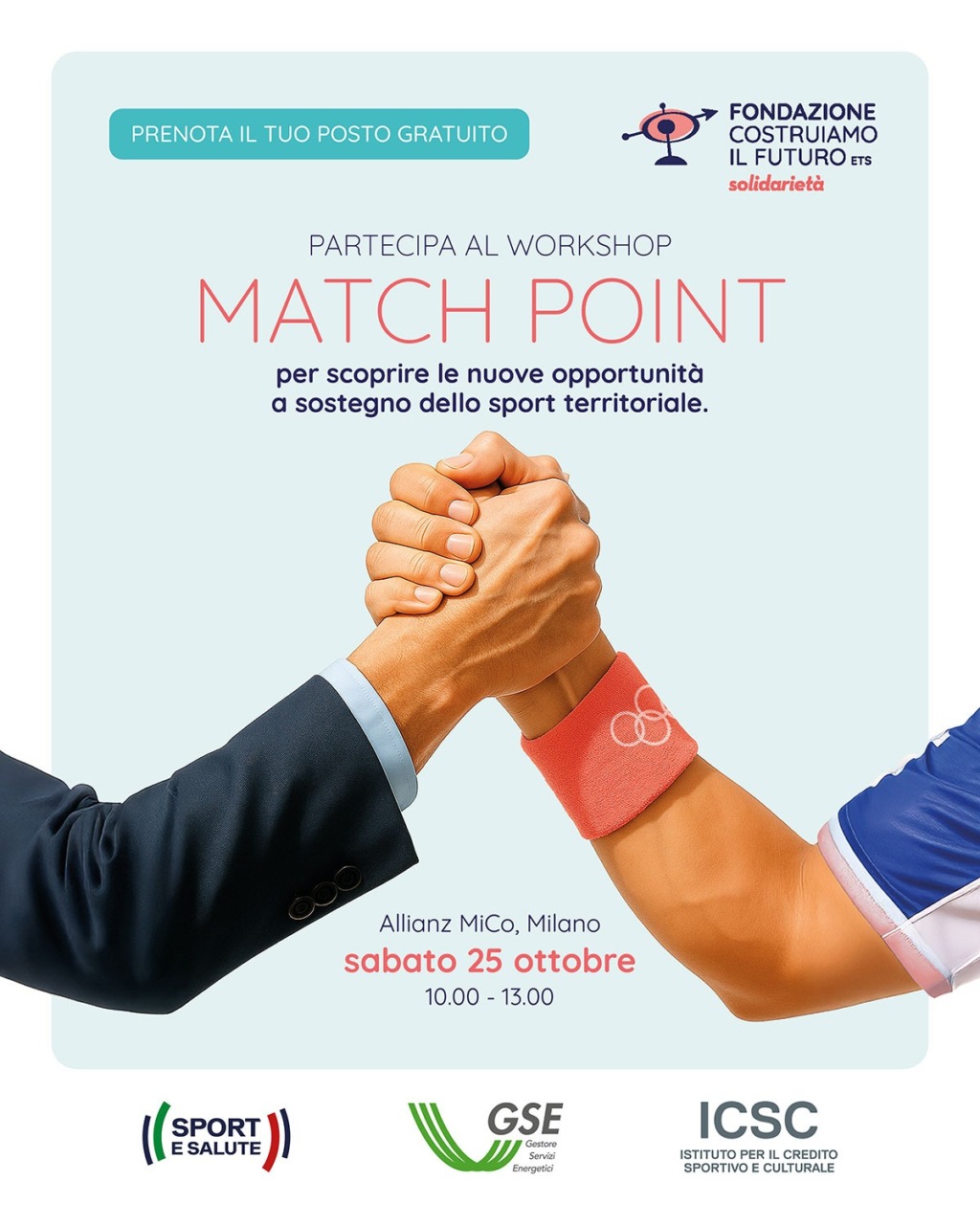 Fondazione “Costruiamo il futuro” presenta il progetto Match point