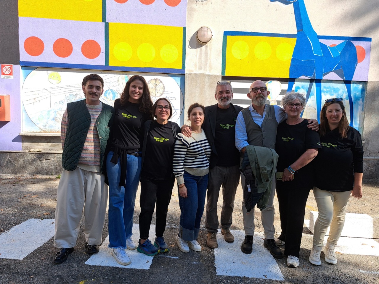 Marco Cavallo all'ingresso del Cps: inaugurato il murale inclusivo