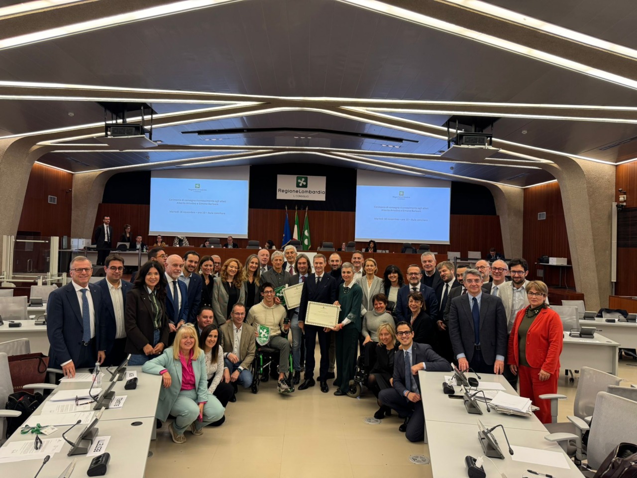 Il Consiglio regionale celebra i campioni paralimpici Barlaam e Amodeo