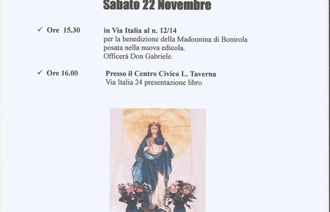 Presentazione per il libro dedicato a “La Madonnina di Bonirola”