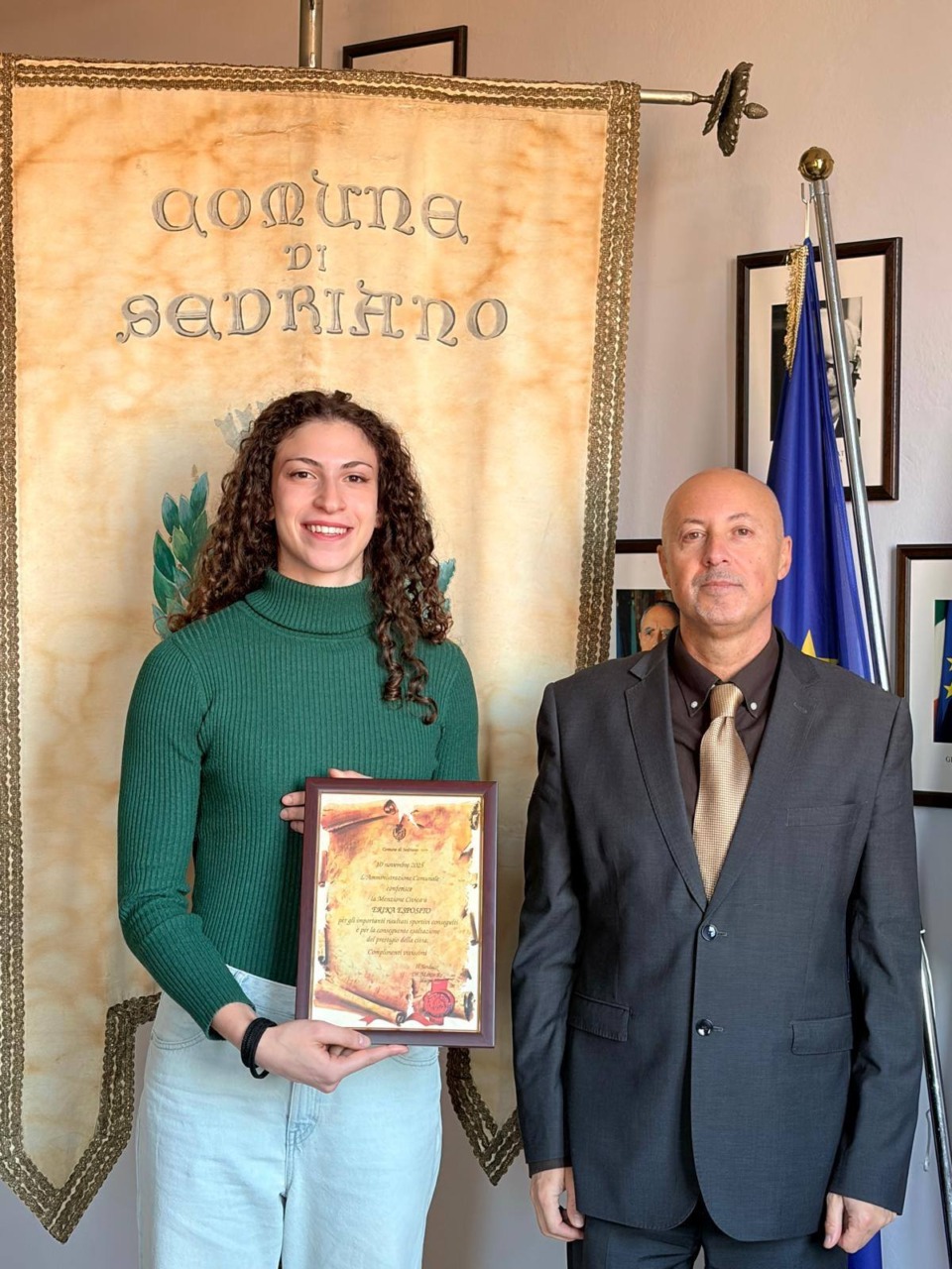 Menzione civica a Erika Esposito, 19 anni