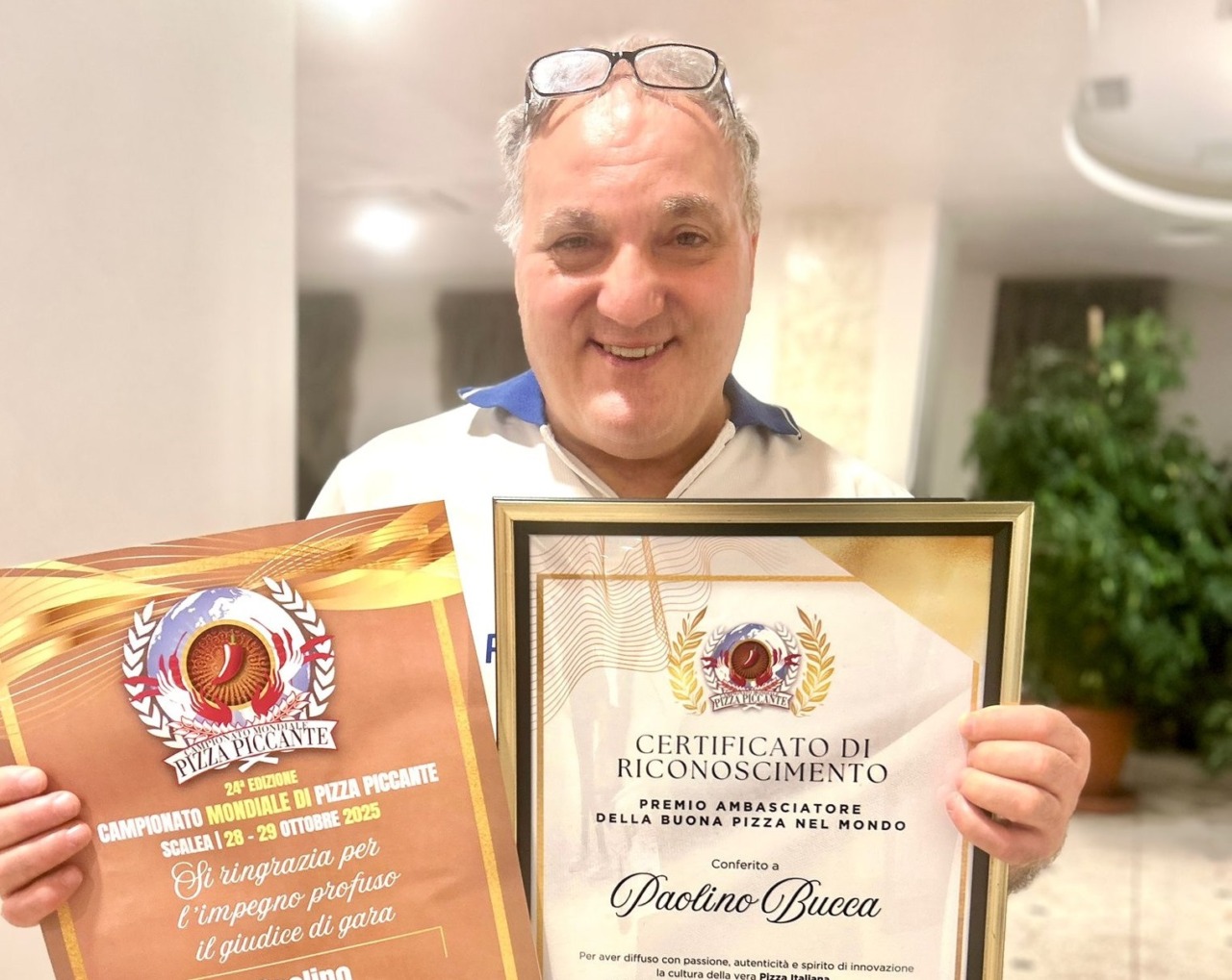 Paolino Bucca nominato “Ambasciatore della buona pizza nel mondo”