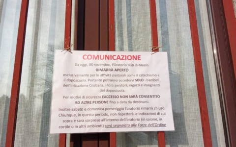 Oratorio chiuso per motivi di sicurezza… dopo la rissa