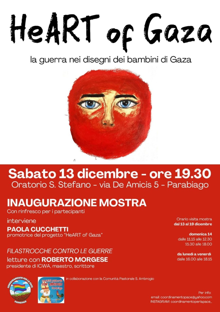 Sabato l’inaugurazione della mostra “Heart of Gaza”: la guerra vista dai bambini