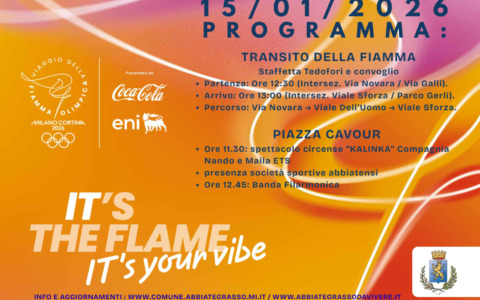 Abbiategrasso si illumina: la Fiamma Olimpica arriva in città