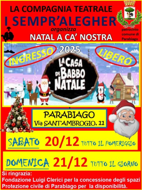 Doppio appuntamento con la Casa di Babbo Natale
