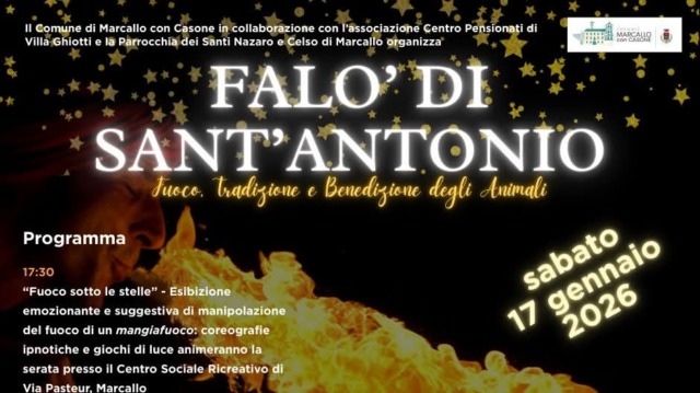 Tutto pronto per il Falò di Sant’Antonio