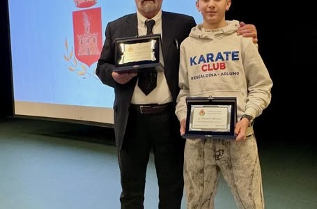Premiato Samuele Morrone, giovane campione di karate come il papà e il nonno