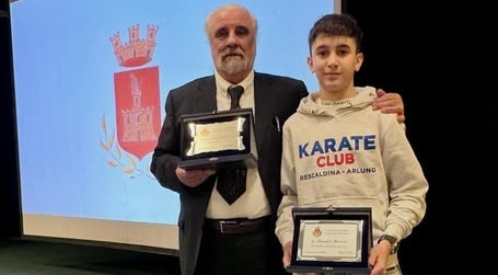 Premiato Samuele Morrone, giovane campione di karate come il papà e il nonno