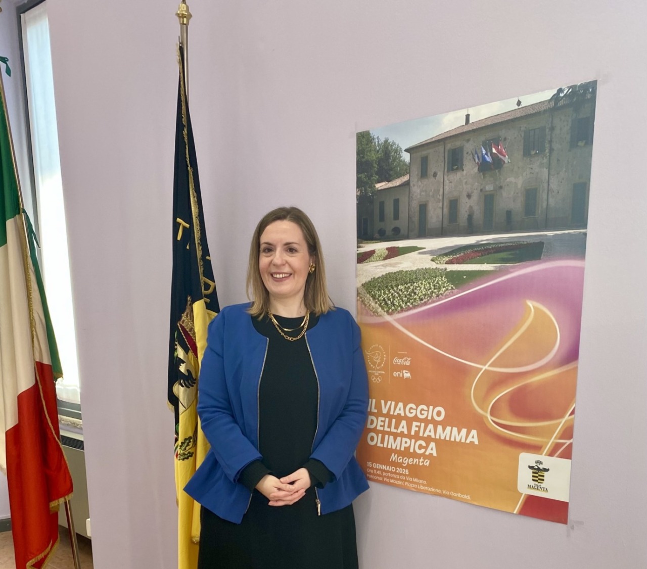 Magenta si prepara al passaggio della torcia olimpica