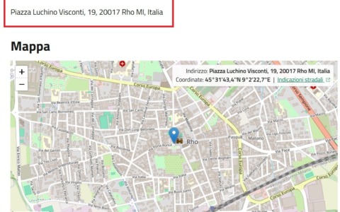 Il Comune non si accorge dell’errore di Google Maps e sul sito, piazza Visconti diventa piazza Luchino Visconti