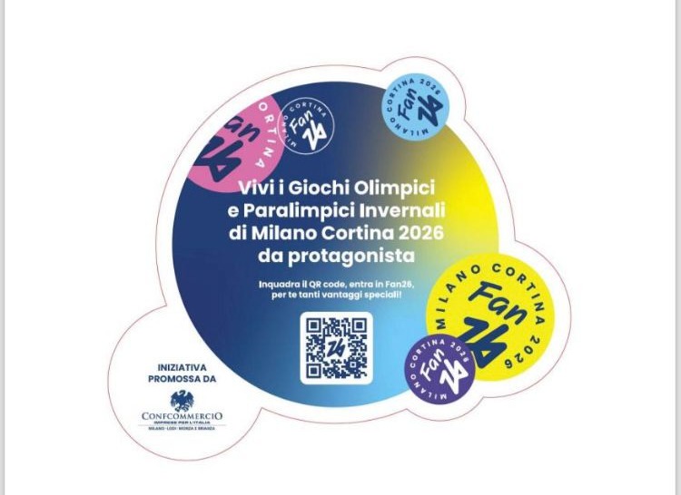 Una vetrofania delle olimpiadi per i negozi del magentino