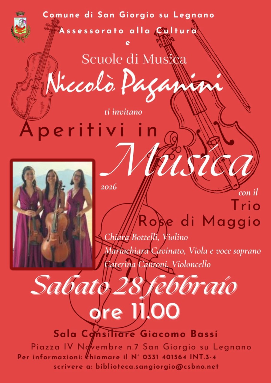 Tornano gli “Aperitivi in musica” con un trio d’archi al femminile