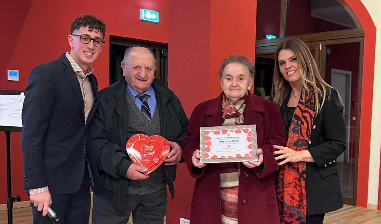 Insieme da oltre 70 anni, Irma e Guerrino premiati dal Comune: “Serve volersi bene e rispettarsi”