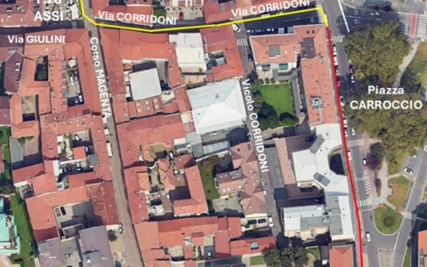 Intervento sulla rete elettrica in centro città