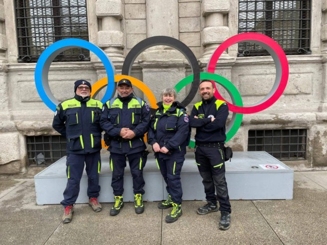 Le “Olimpiadi” della Protezione civile: nove volontari per oltre 200 ore di servizio durante i giochi