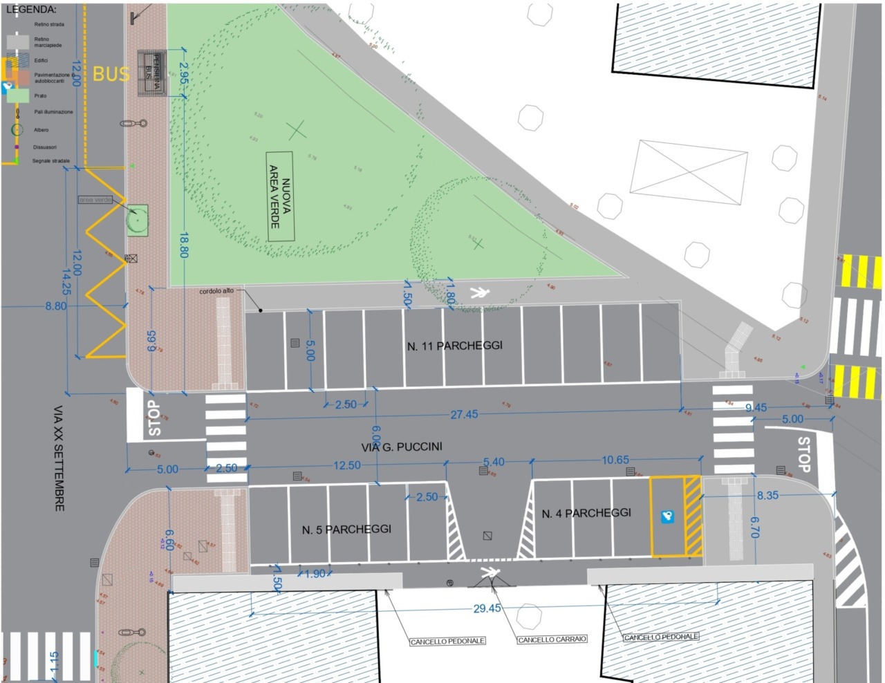 Riqualificazione per il parcheggio di via Puccini
