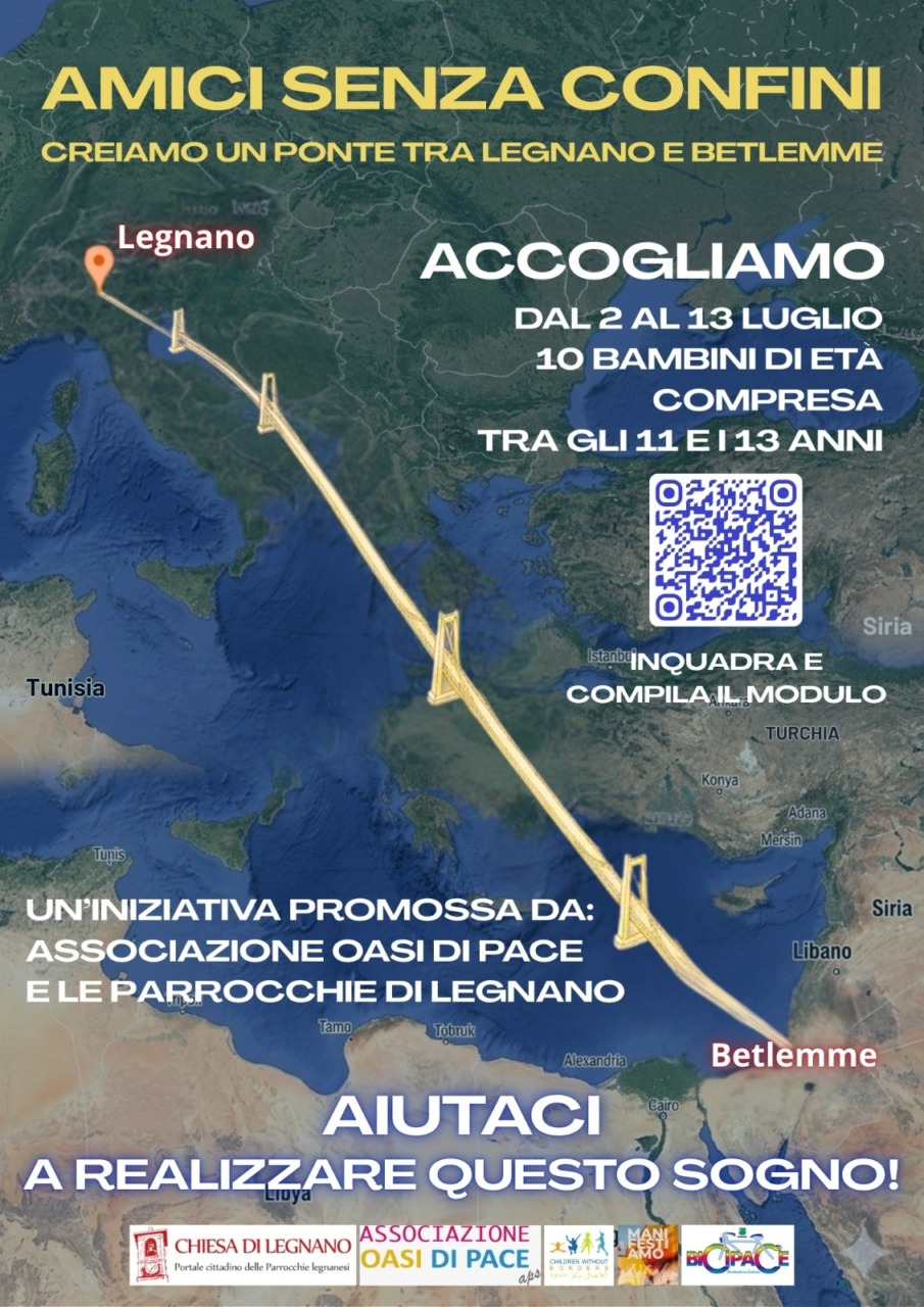 Un ponte tra Betlemme e Legnano per accogliere i bambini lontano dalla guerra