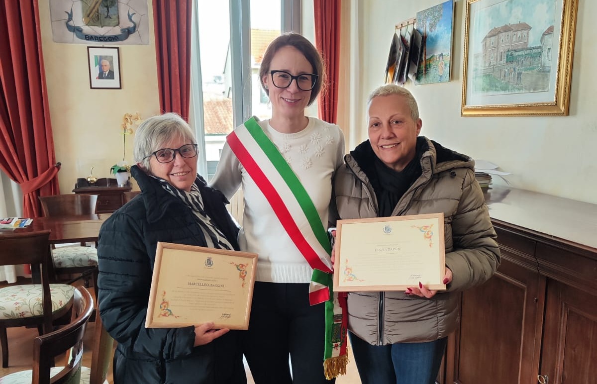 Riconoscimento civico alle due volontarie che hanno salvato un uomo