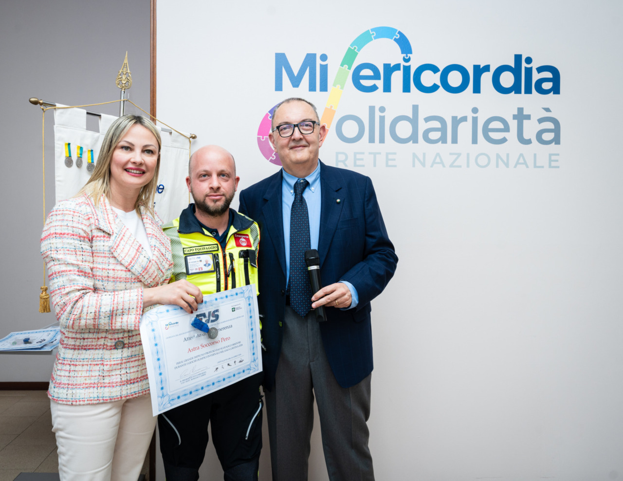 Misericordia Arese e Astra Soccorso Pero premiate giornata ringraziamento volontari soccorritori olimpiadi