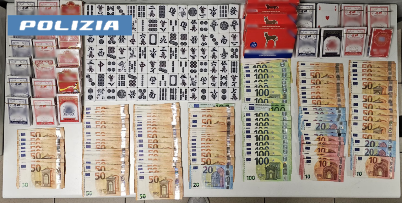 Mahjong d’azzardo: Polizia smantella bisca cinese clandestina