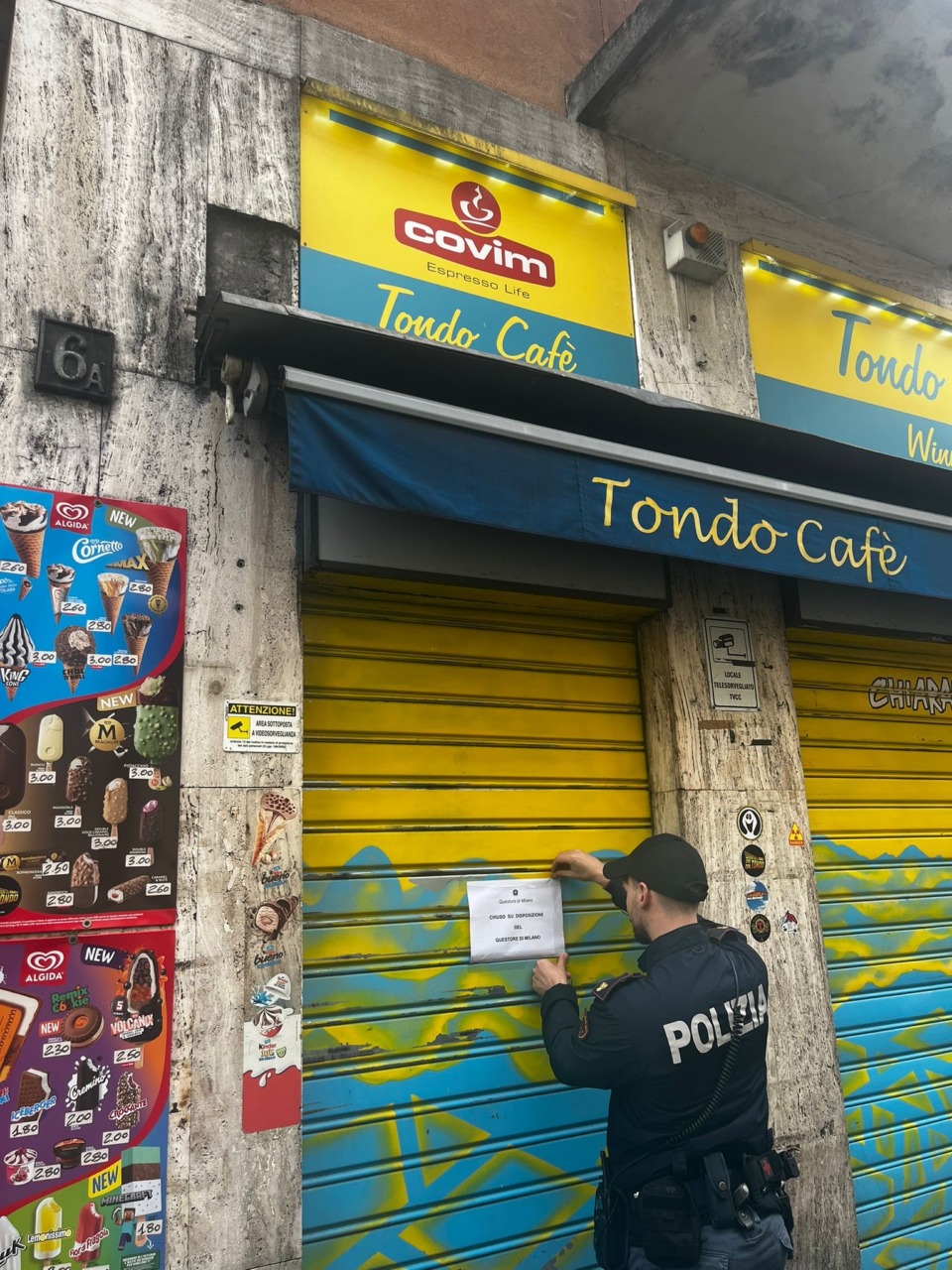 Clienti con precedenti penali, il Questore chiude il bar