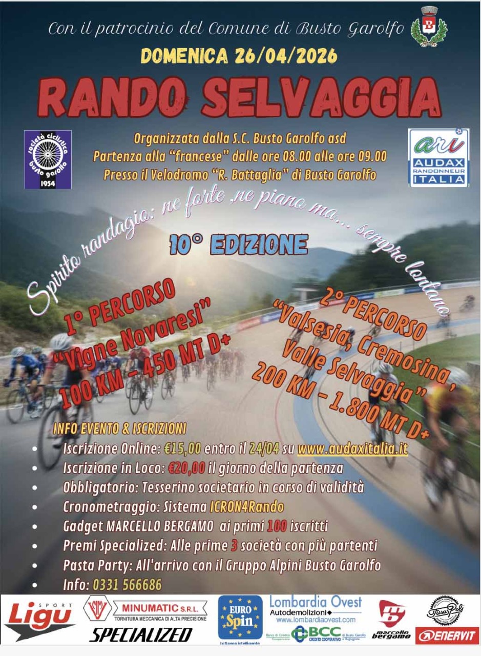 Tutto pronto per la decima Rando Selvaggia