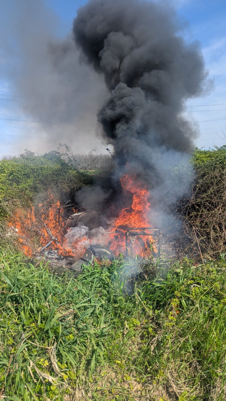 Incendio in un’area boschiva: intervengono i Vigili del fuoco