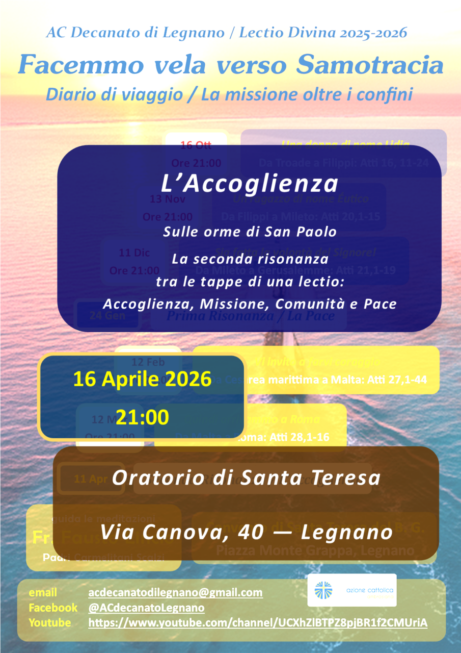 Fissata l’ultima tappa della Lectio Divina con l’Azione Cattolica