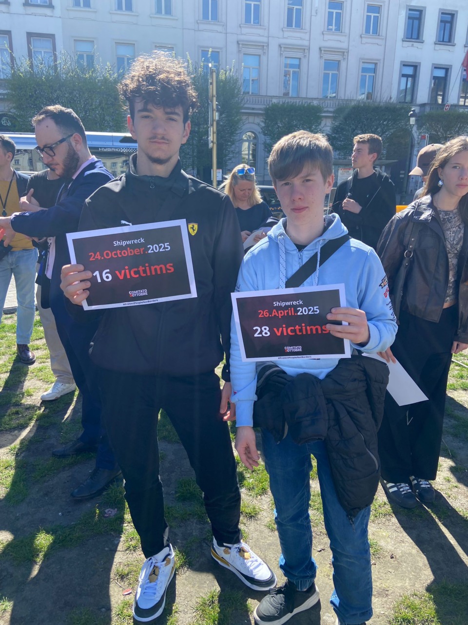 Studenti del Bernocchi a Bruxelles per i diritti dei migranti