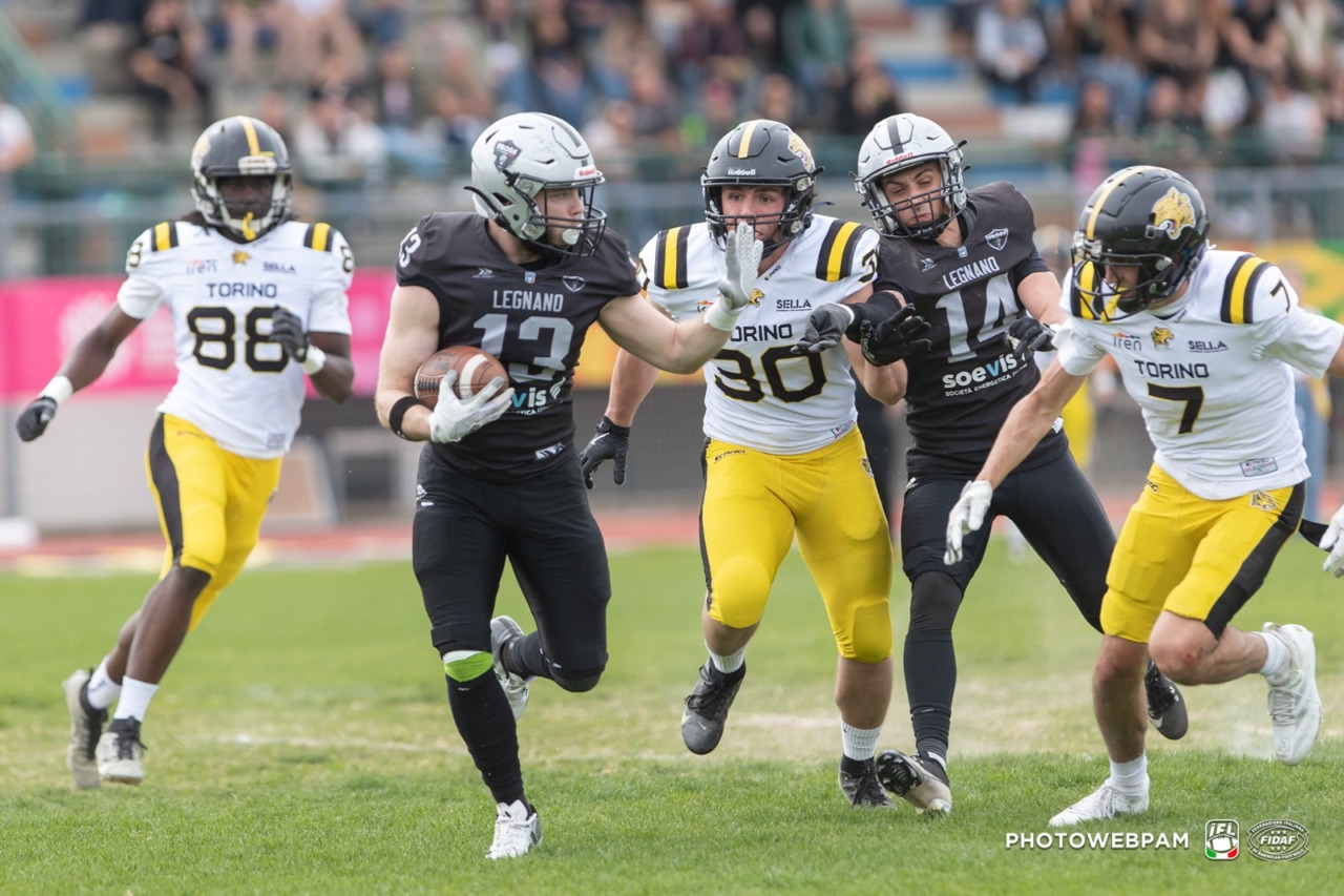 I Frogs Legnano tornano alla vittoria: Giaguari Torino battuti 28-21