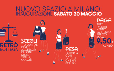 Retrò Bottega, il negozio di vestiti usati al chilo arriva a Milano: apertura in viale Espinasse