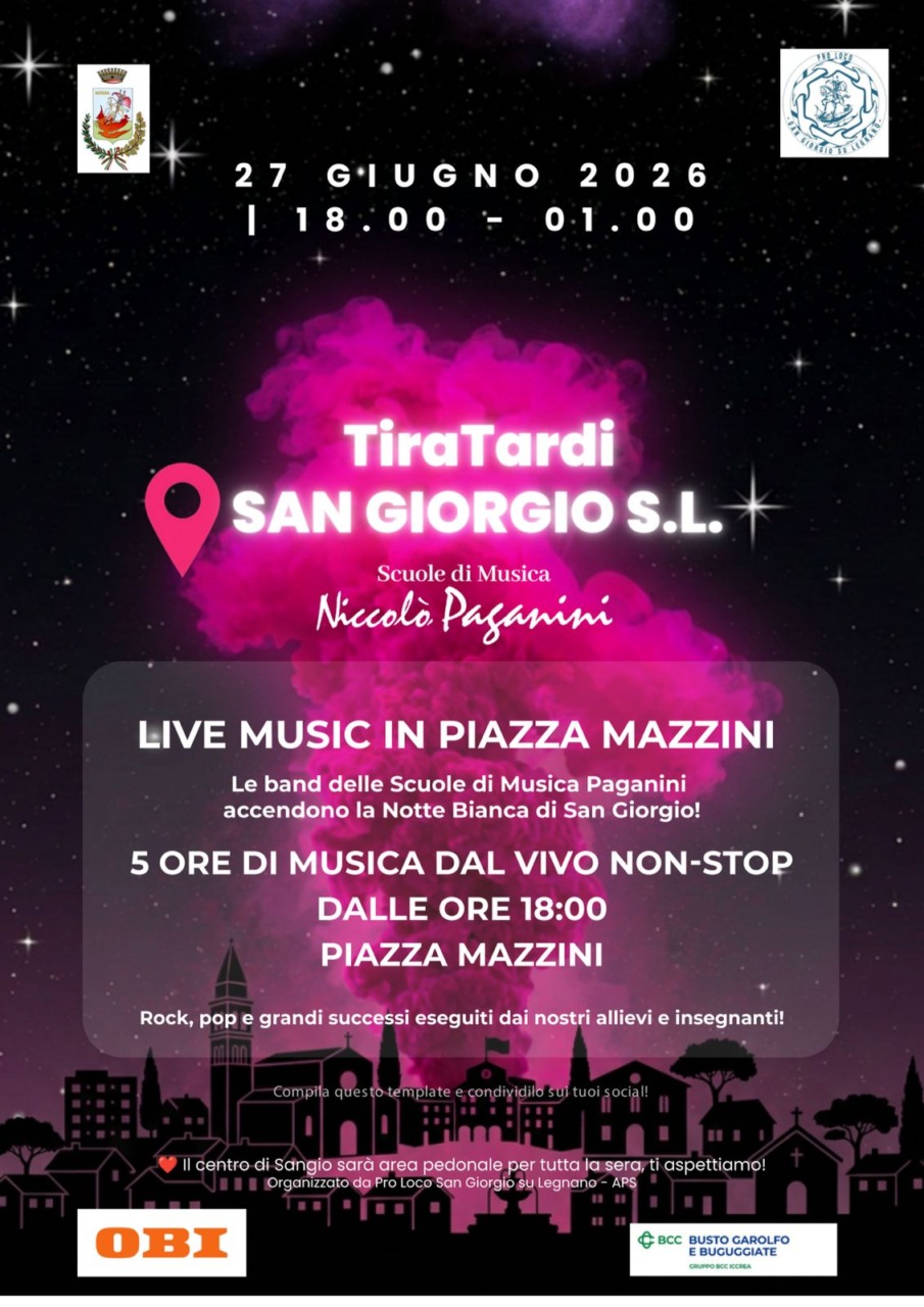 Musica e giovani protagonisti: serata live a San Giorgio con le Scuole Paganini