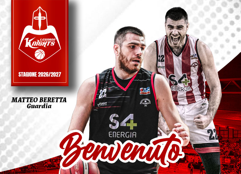 Legnano Knights, ufficiale l’arrivo di Matteo Beretta