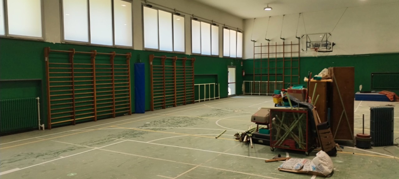 Lavori alla palestra di via don Sturzo