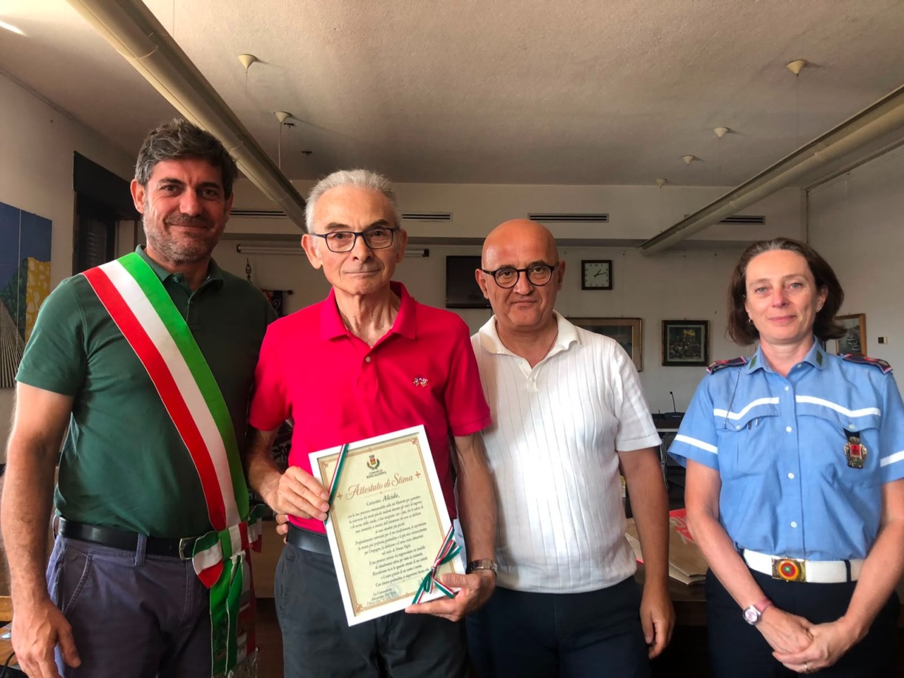 Il grazie ad Alcide Guenzi, il “super” Nonno Vigile