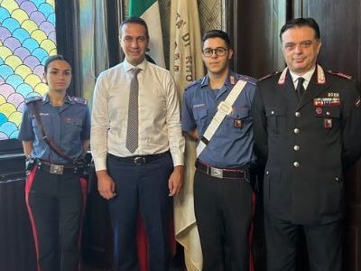 Il benvenuto del Sindaco a due nuovi Carabinieri