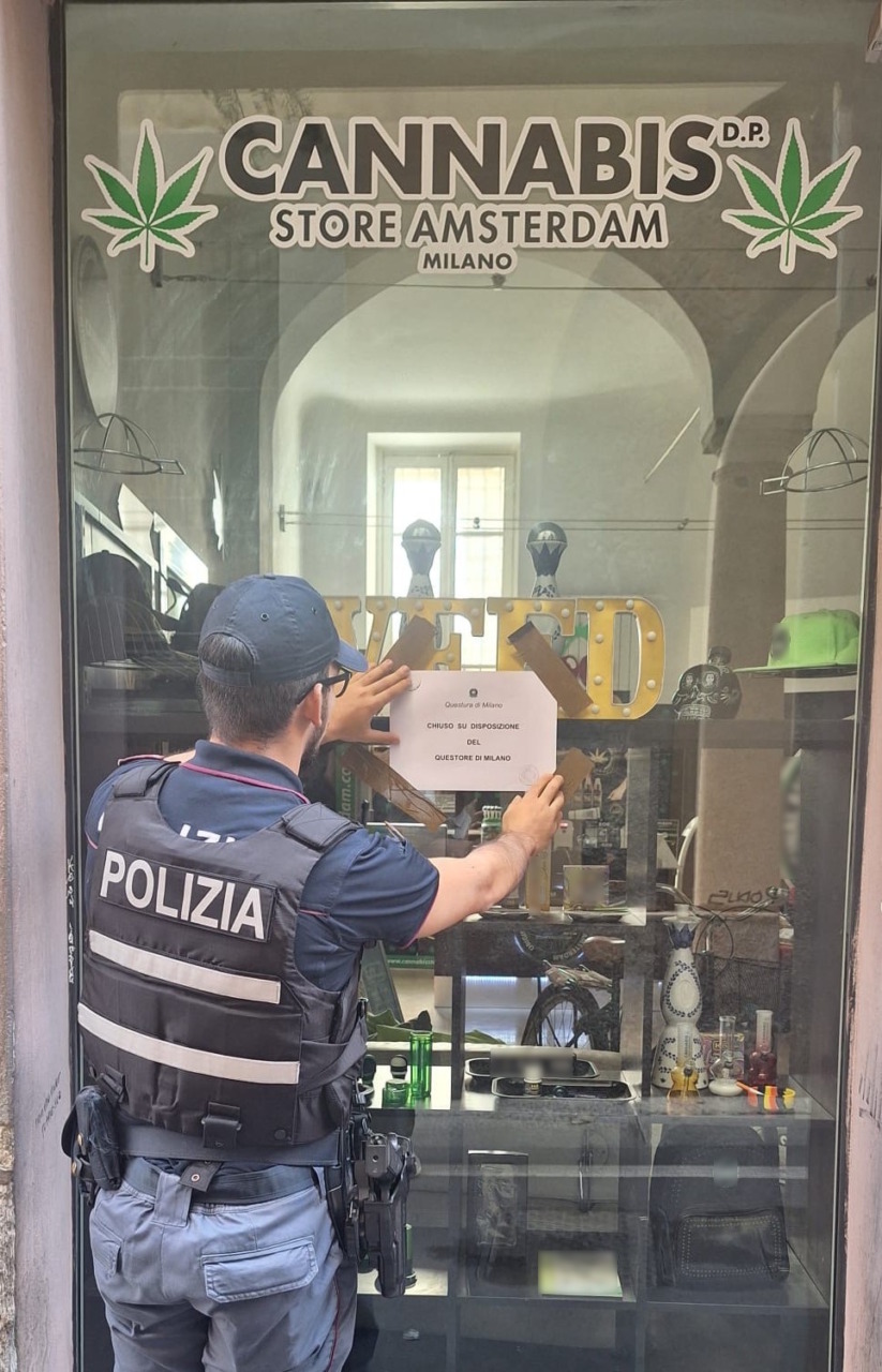 Il Questore chiude il Cannabis Store per una settimana