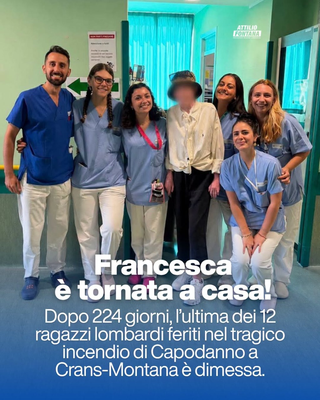 Francesca torna a casa dopo 224 giorni di cure: era nell’inferno di Crans-Montana