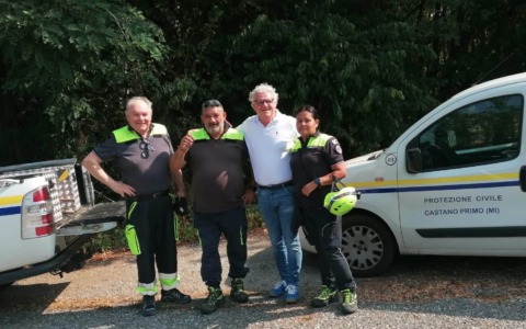 La Protezione civile mette in sicurezza via Madonna della Neve