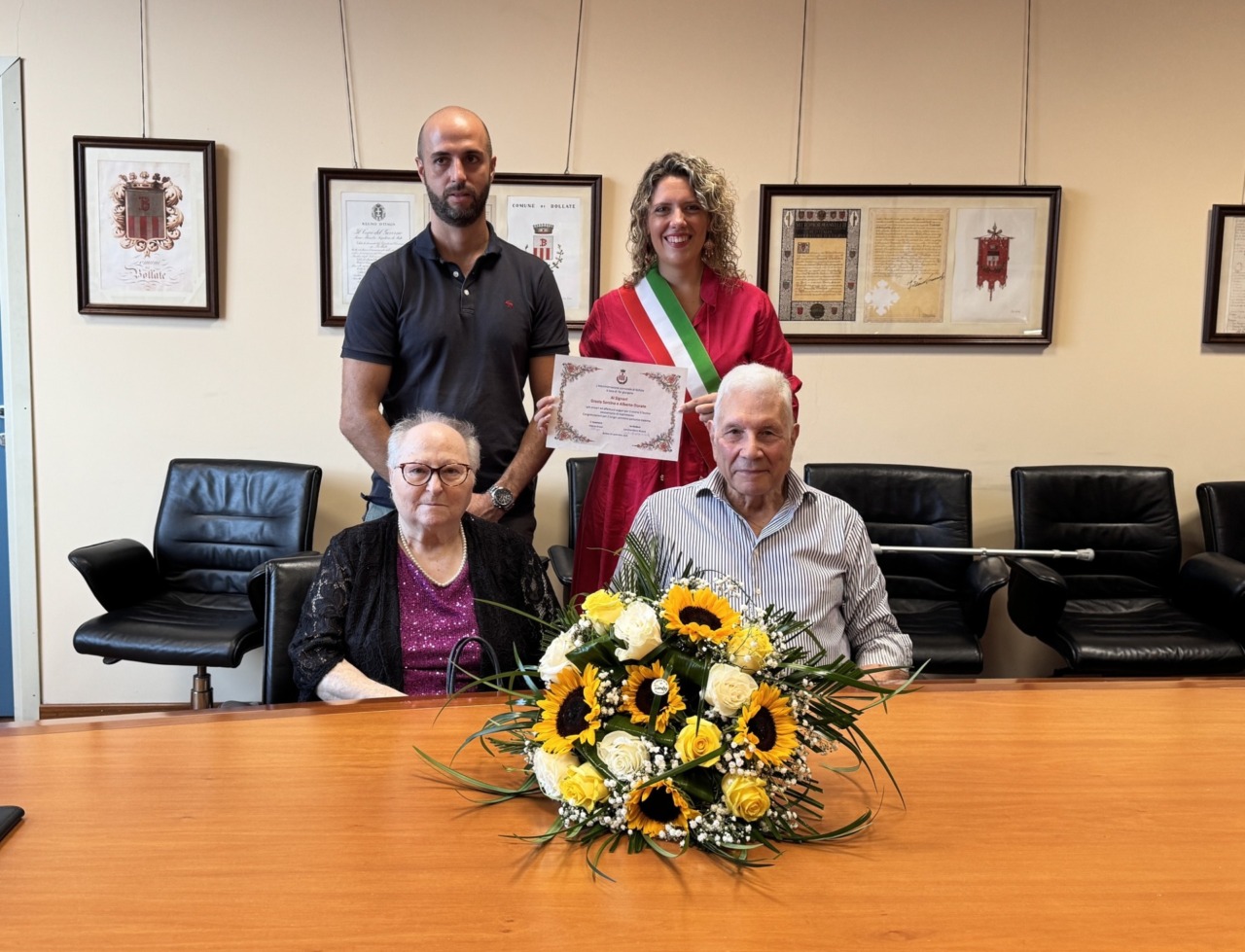 57 anni di matrimonio: attestato per Grazia e Alberto