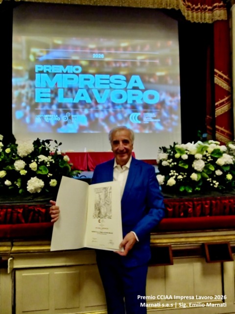 La Confezioni Marnati tra le imprese premiate dalla Camera di Commercio al Teatro alla Scala di Milano