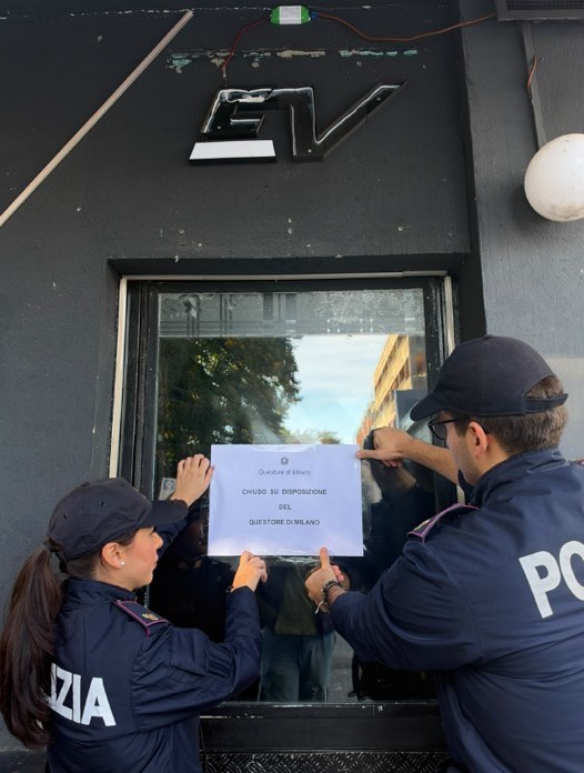 Il Questore di Milano chiude il locale per 15 giorni