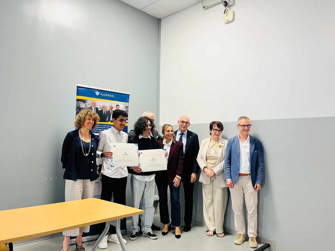 Consegnte a Leonardo Melani e Rayen Zouari la borsa di studio A.U.ESSE