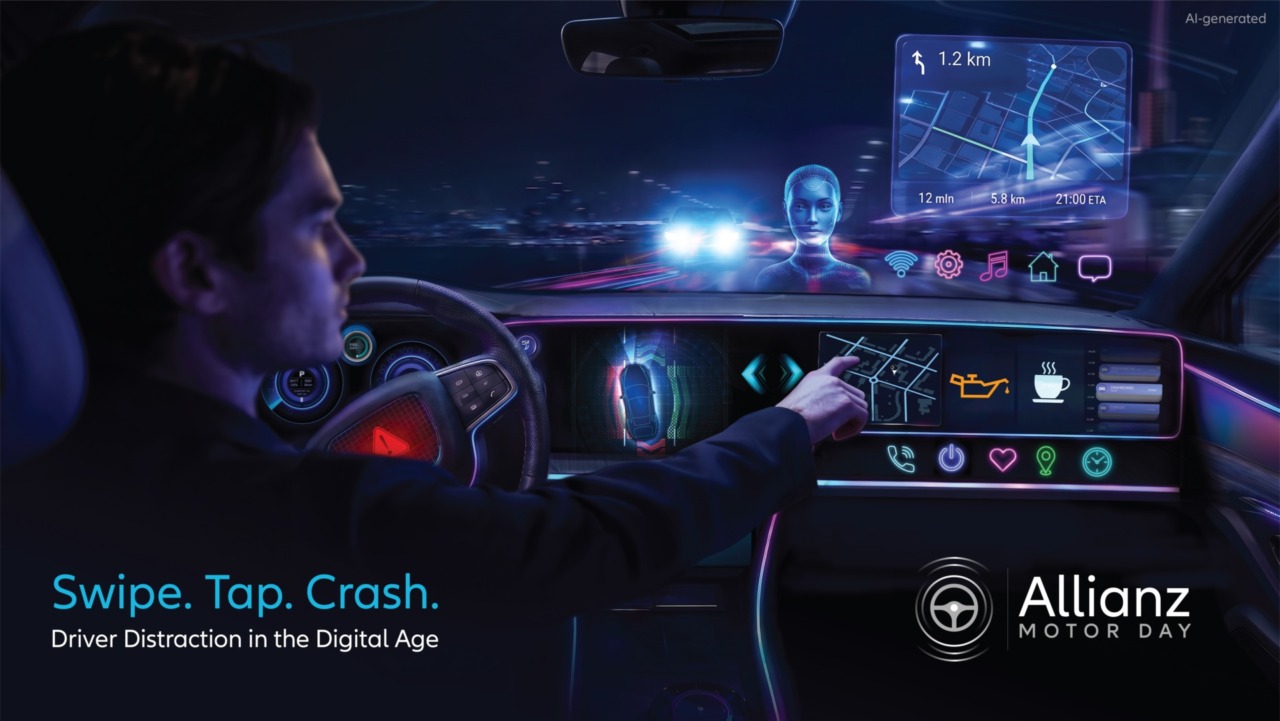 «Un’auto non è uno smartphone»: Allianz richiama l’attenzione sui comandi digitali