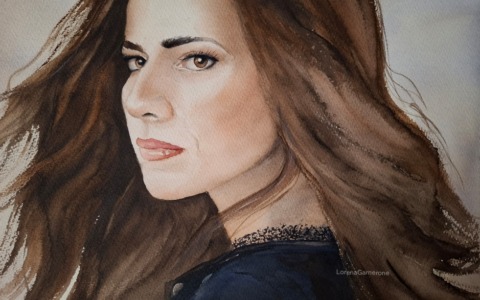 Un autoritratto di Lorena Garnerone in mostra a Danzica